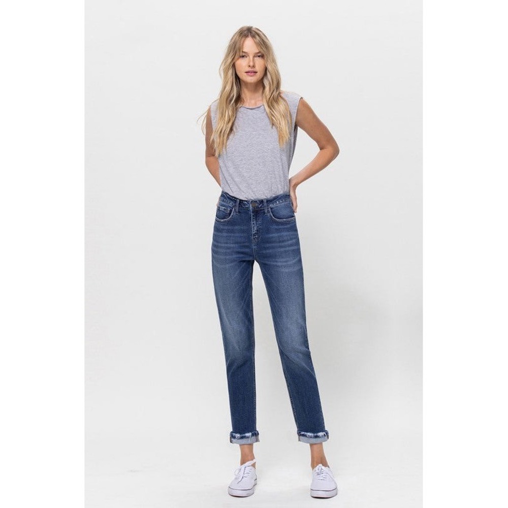 Flying Monkey Distressed Mid Rise Slim boyfriend Jeans Dark Wash Size 28